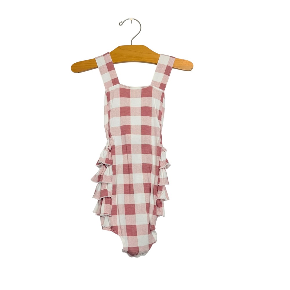 Kate Quinn Pink Gingham Romper Bamboo Viscose 12-18M